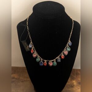 Noir Elegant Multicolor Gemstone Necklace